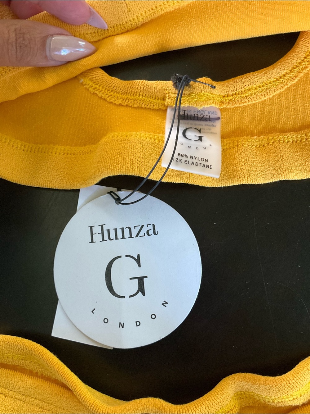 Hunza G Yellow Ribbed Two-Piece Bikini - Picture 3 of 6